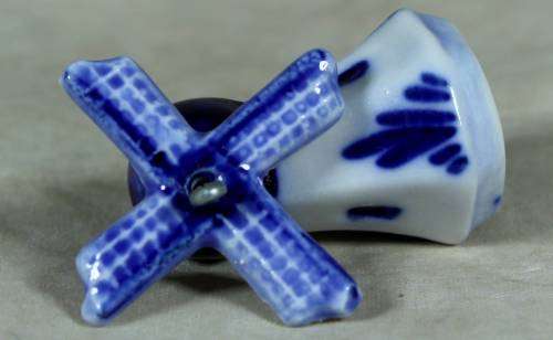 blue and white windmill