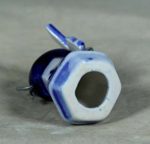 blue and white windmill