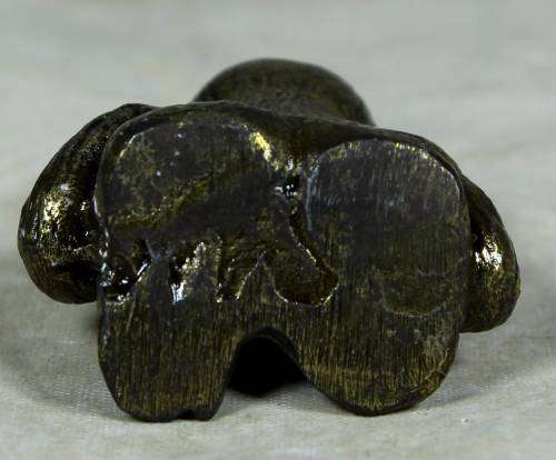 Miniature brass see no evil monkey