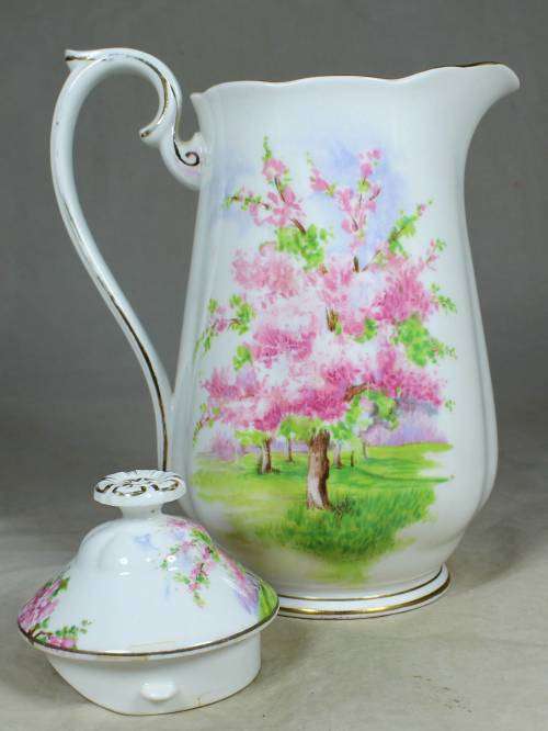 ELEGANT ROYAL ALBERT BLOSSOM TIME COFFEE POT-BID NOW!