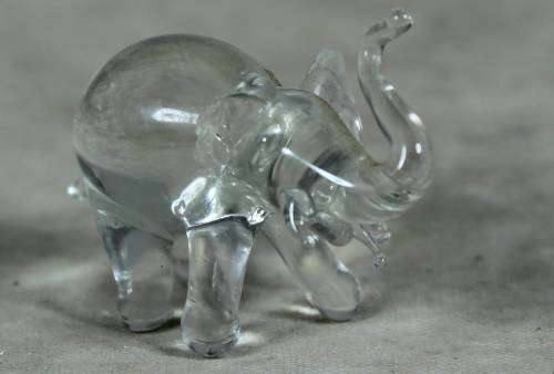 MINIATURE-GLASS ELEPHANT(BEAUTIFUL)BID NOW