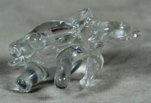 MINIATURE-GLASS ELEPHANT(BEAUTIFUL)BID NOW