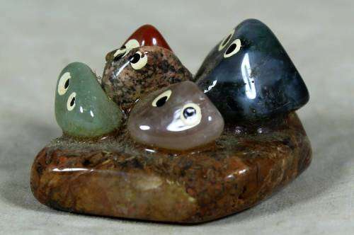 Miniature precious stone family