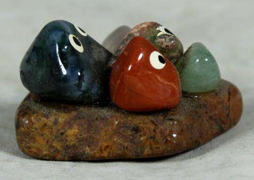 Miniature precious stone family