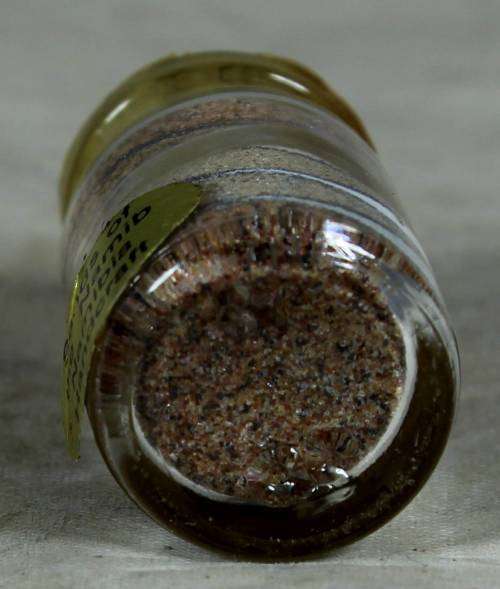 MINIATURE-SANDS OF THE NAMIB,NAMIBIA IN A GLASS BOTTLE-BID NOW