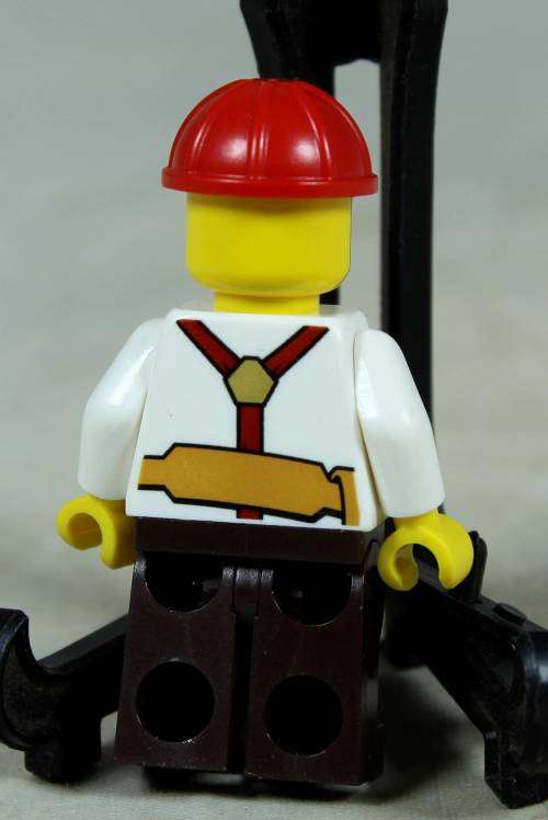 Lego mini figurine - Construction foreman with suspenders