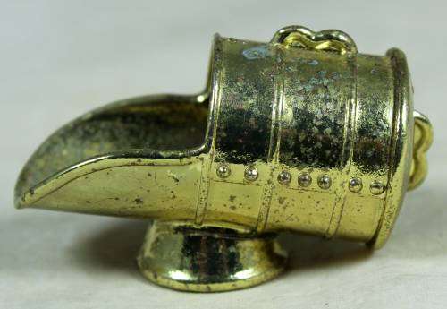 Miniature brass coal shuttle
