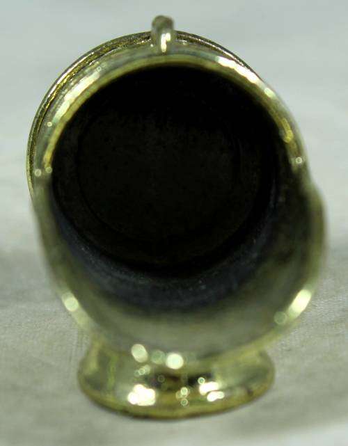 Miniature brass coal shuttle