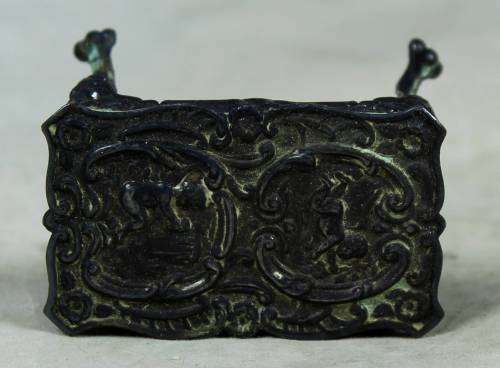 Miniature embossed rectangular table