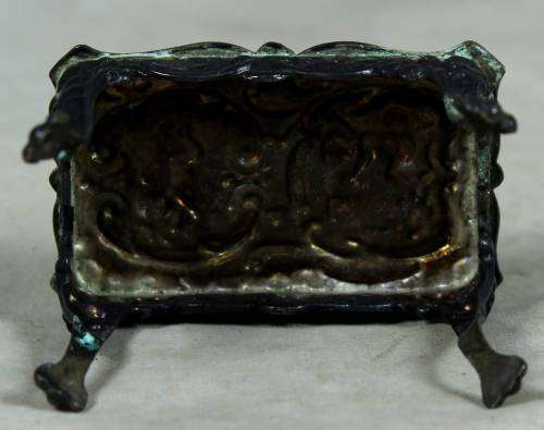 Miniature embossed rectangular table