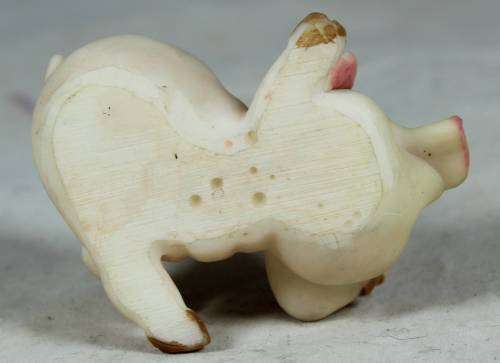MINIATURE-PIG WITH FLOWERS(LOVELY)BID NOW!!