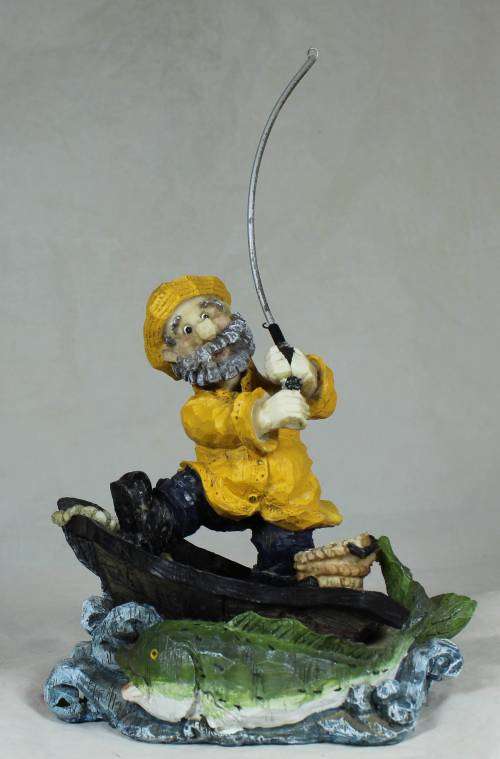 ABSOLUTELY MUST HAVE (BOBBELHEAD SAILOR FISHING FROM A BOAT) BID NOW!!