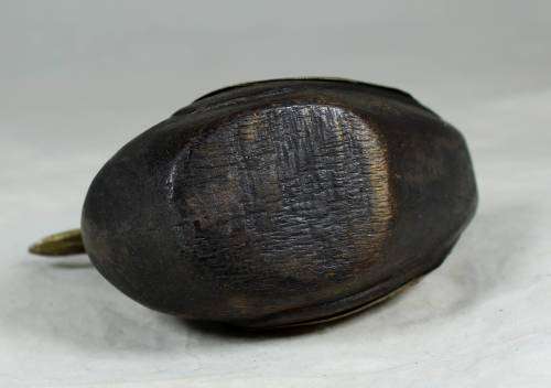 AMAZING WOODEN DUCK WITH BRASS AND COPPER INLAY-BID NOW!!