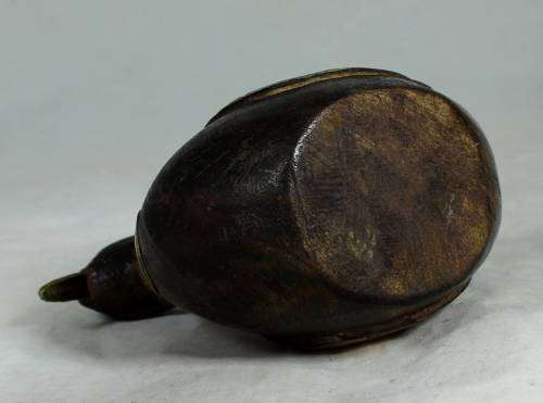 AMAZING WOODEN DUCK BRASS WITH BONE INLAY-BID NOW!!