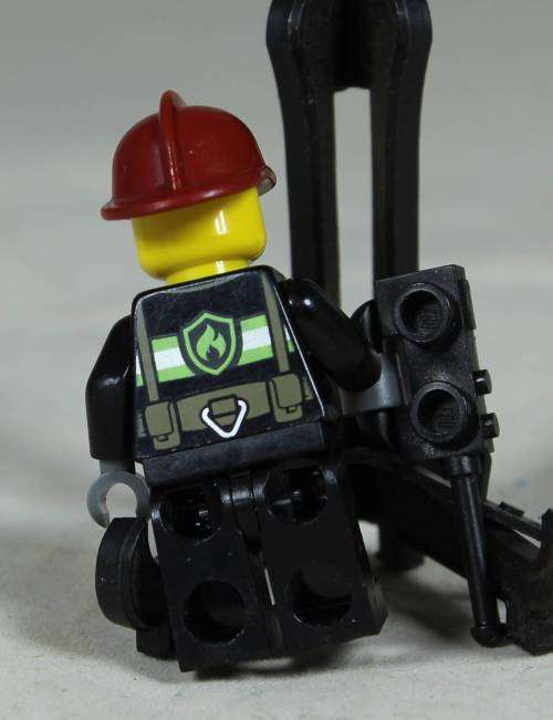 Lego mini figurine - Fireman with a scar and jackhammer (CTY0343)