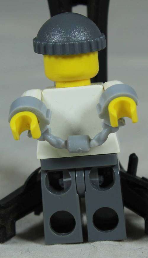 Lego mini figurine - Police jail prisoner 50380 with handcuffs (CTY0203)