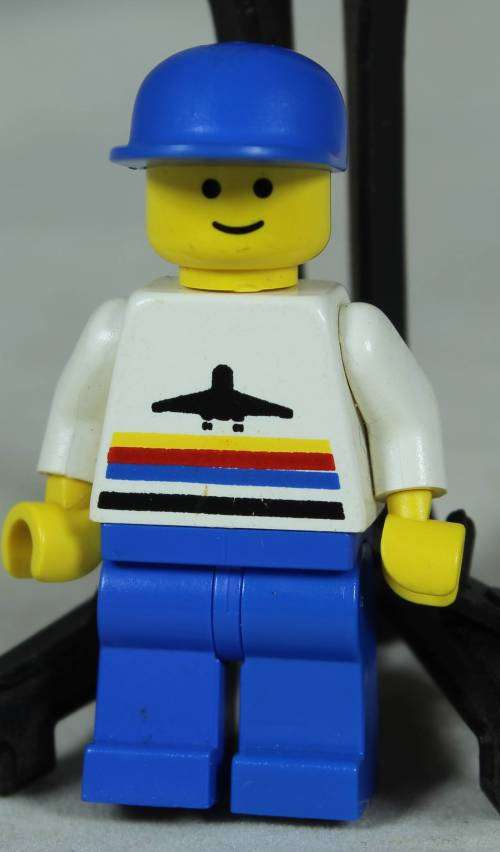Lego mini figurine - Airport man with blue cap (AIR005 )