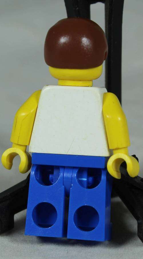 LEGO MINI FIGURINE-TRUCKER WITH A RED CAR(TRC004) BID NOW!!