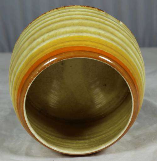 BEAUTIFUL HANDPAINTED CLARICE CLIFF(SUGAR BOWL MADE IN ENGLAND)BID NOW!!