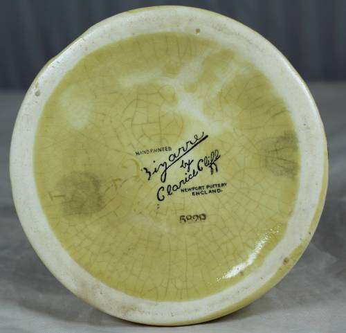 BEAUTIFUL HANDPAINTED CLARICE CLIFF(SUGAR BOWL MADE IN ENGLAND)BID NOW!!