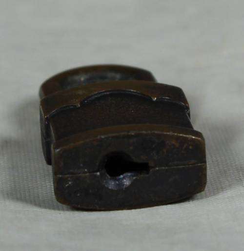 Miniature vintage bronze padlock
