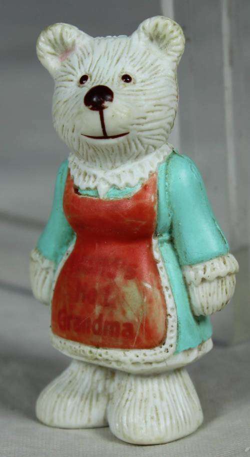 Miniature hard plastic bear