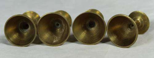 Miniature brass set of drinking glasses