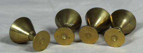 Miniature brass set of drinking glasses