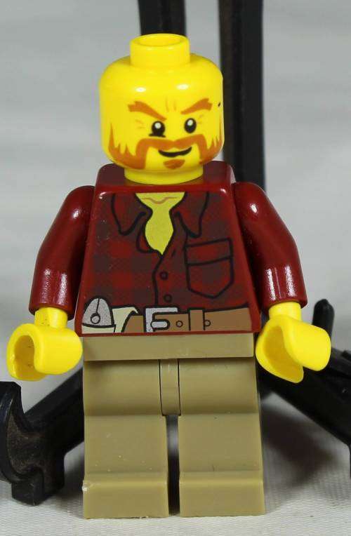 Lego mini figurine - Logging man (Logging truck CTY0467)