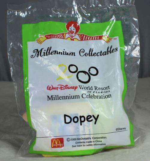 McDONALD`S MILLENNIUM COLLECTABLES(2000) GRUMPY, DOC, SLEEPY, DOPEY, SNEEZY, BASHFULL &HAPPY
