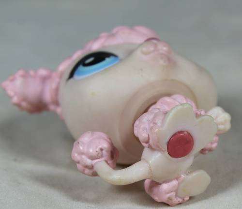 LITTLEST PET SHOP AUTHENTIC RANGE WITH A RED MAGNET(HASBRO 2004)RARE POODLE #48(SO CUTE)BID NOW!