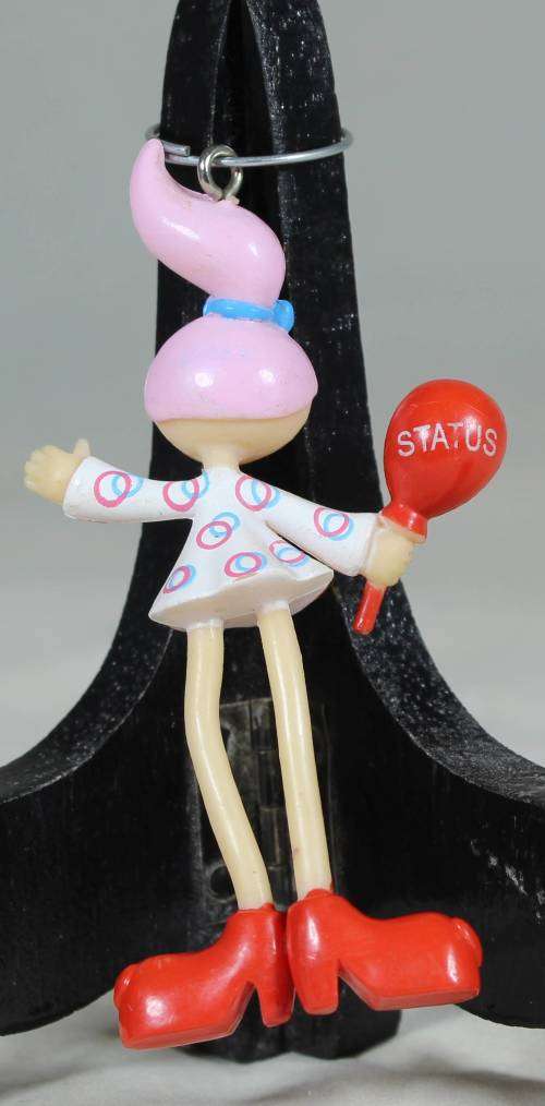 SKINNY LADY DANCING KEY RING-BID NOW!