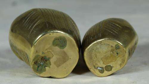 MINIATURE BRASS-PAIR OF OWLS-BID NOW!