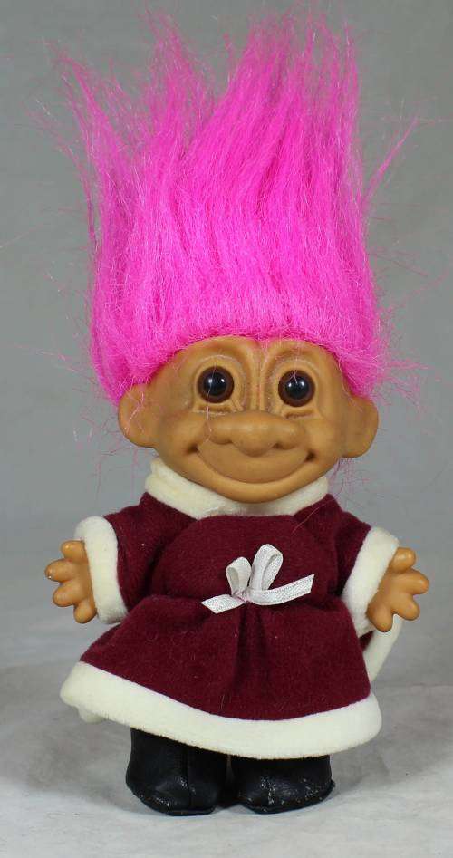 RUSS TROLL DOLL IN A CHRISTMAS DRESS-BID NOW!