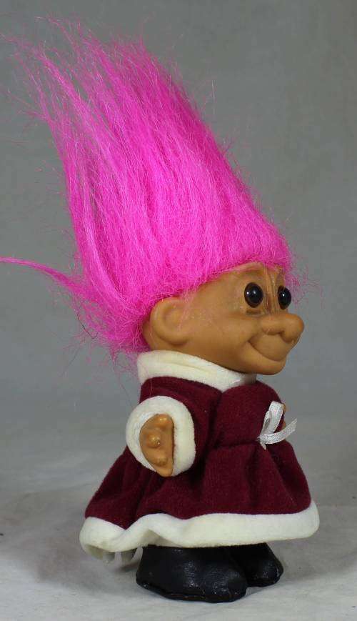 RUSS TROLL DOLL IN A CHRISTMAS DRESS-BID NOW!