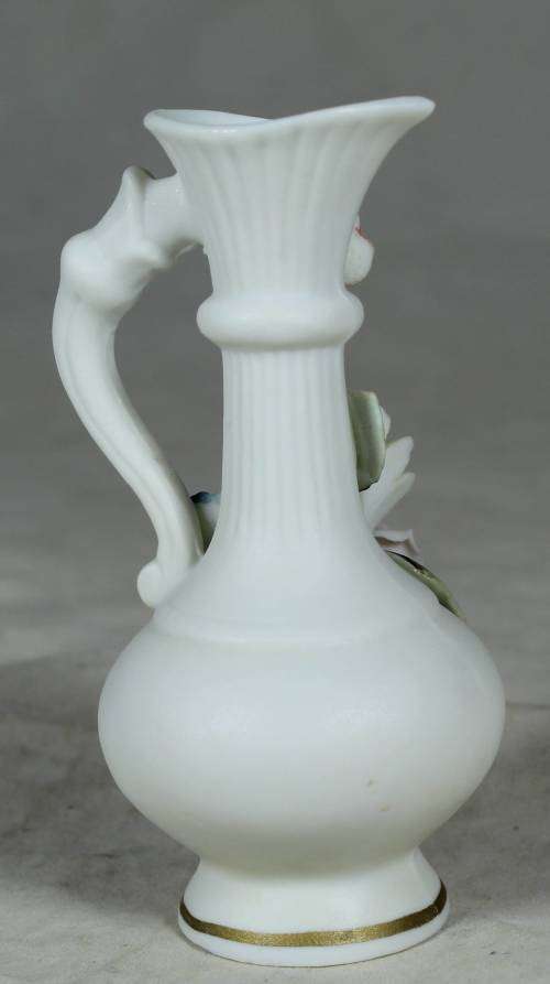 SMALL PITCHER WITH FLOWERS-BID NOW!