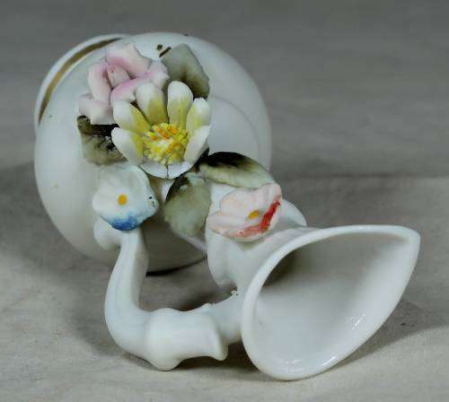 SMALL PITCHER WITH FLOWERS-BID NOW!