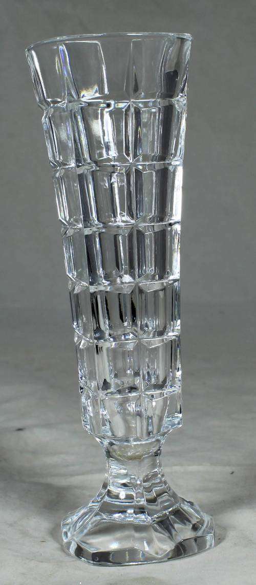 Fluted glass vase
