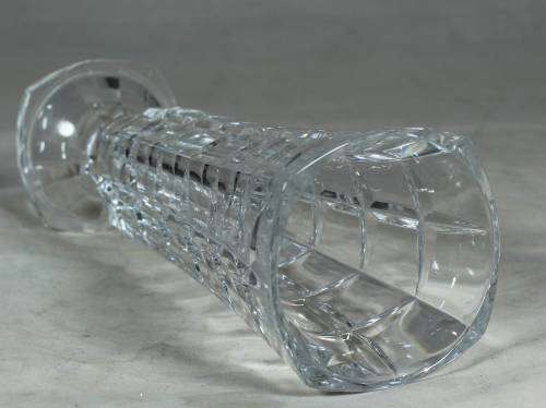 Fluted glass vase