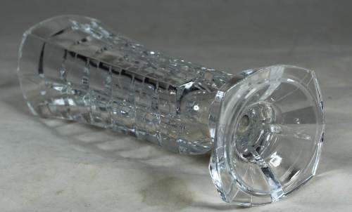 Fluted glass vase