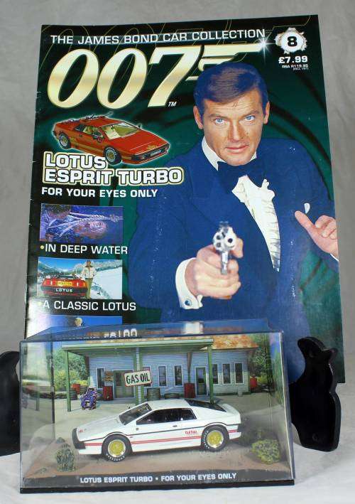 JAMES BOND 007 WITH MAGAZINE UNIVERSAL HOBBIES-LOTUS ESPRIT TURBO(UH)(FOR YOUR EYES ONLY#8)BID NOW!