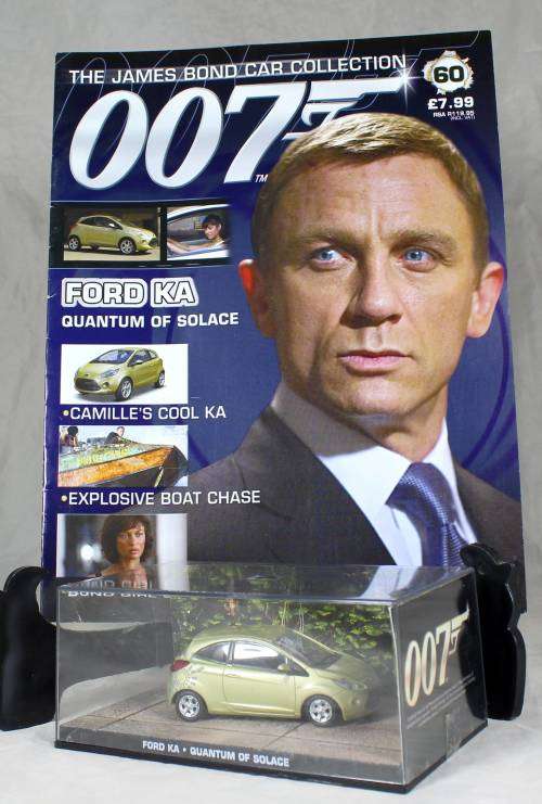 JAMES BOND 007 WITH MAGAZINE UNIVERSAL HOBBIES-FORD KA (QUANTUM OF SOLACE#60)
