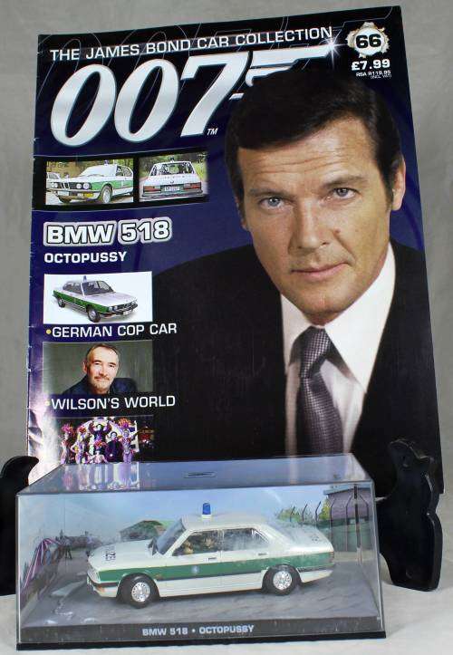 JAMES BOND 007 WITH MAGAZINE UNIVERSAL HOBBIES-BMW518 (OCTOPUSSY#66)BID NOW!