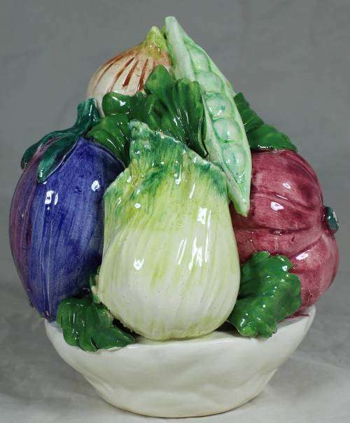 Porcelain vegetable center piece made in Italy