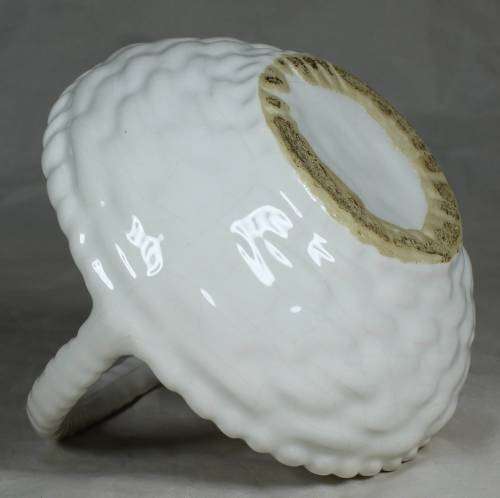 WHITE PORCELAIN BASKET(LOVELY) BID NOW!