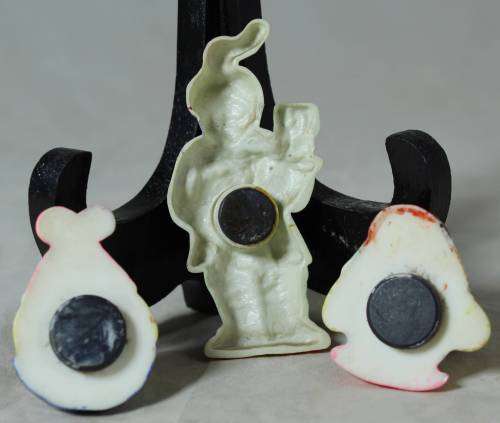 Set of three clown fridge magnets