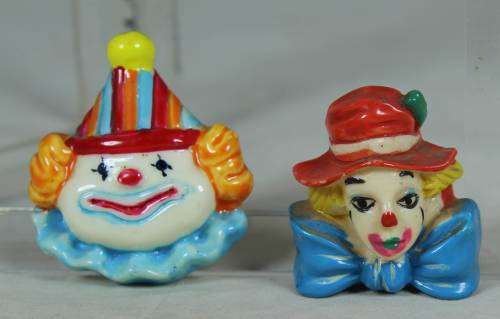 Pair of clown fridge magnets