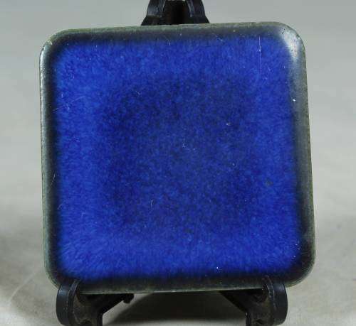 MINIATURE GLAZED BLUE TILE(LOVELY) BID NOW!!!