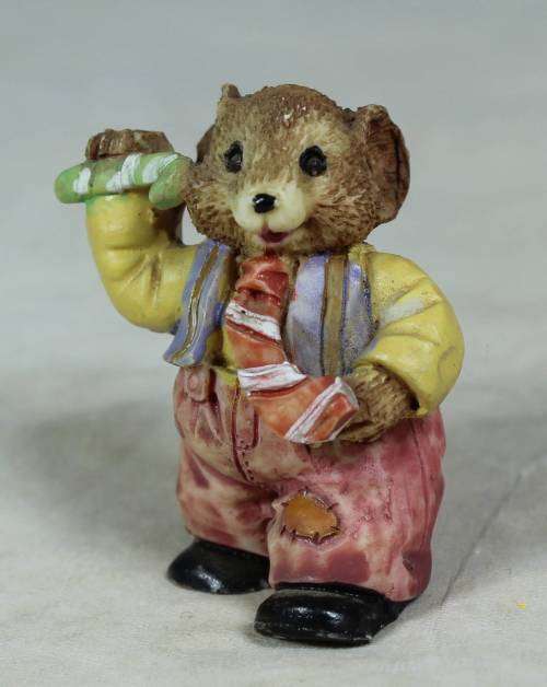 Miniature pappa bear with a tie