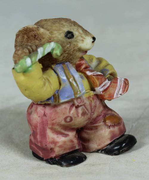 Miniature pappa bear with a tie